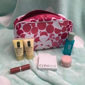 Clinique make-up bag and misc items